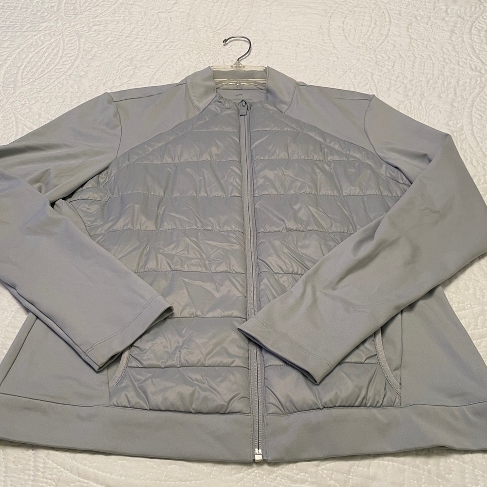 Like New Southern Tide JOSETTE Full Zip Jacket Light Gray Pockets Medium - Picture 9 of 14